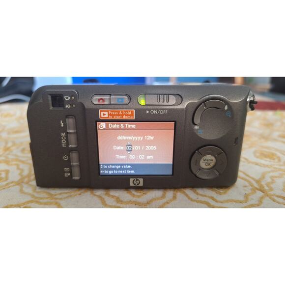 HP Photosmart M417 Digital Camera 5.2MP Silver Tested Working w/Dock - Picture 3 of 8